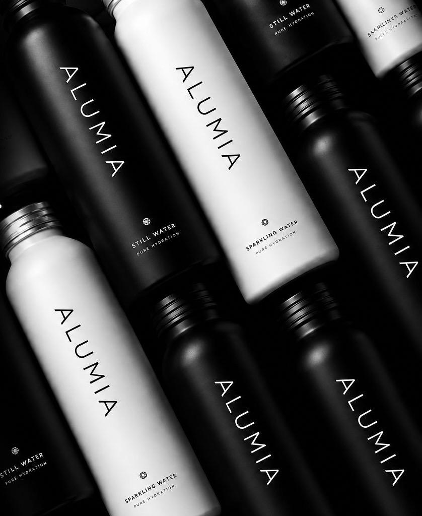 Alumia collection — black and white bottles